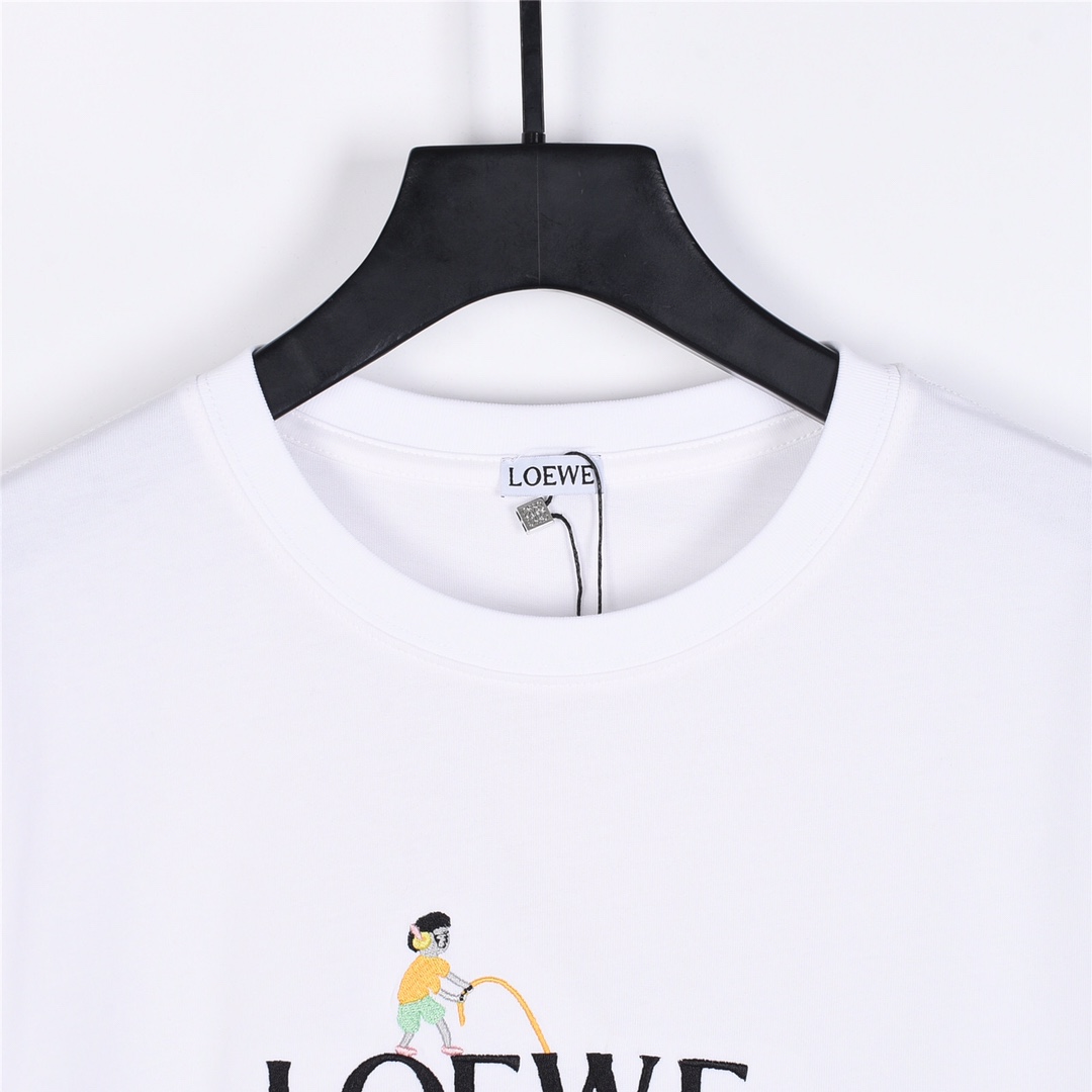 款式 LOEWE罗意威Loewe格鲁特 刺绣人参短袖