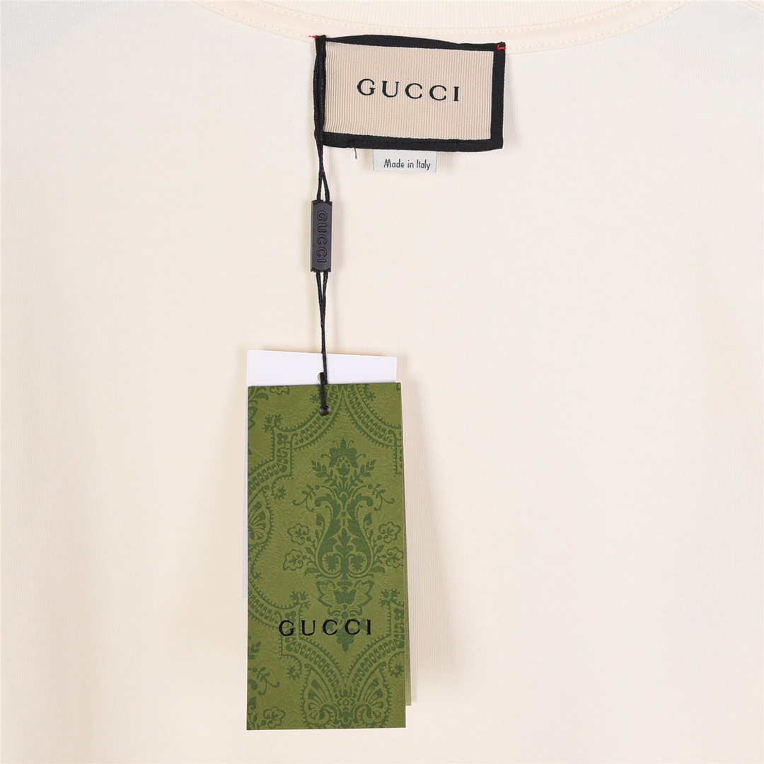 上新140 Gucci 古驰24ss龙年限定刺绣小龙字母logo短袖