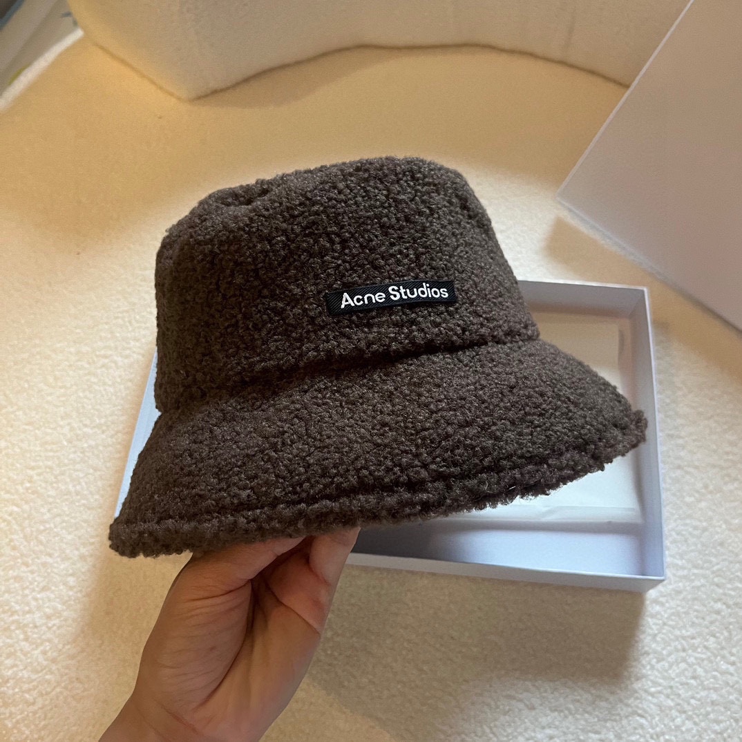 NO:191690,Acne autumn and winter new lamb wool fisherman hat, casual running volume model, head circumference 57cm hat fisherman hat baseball hat knit hat, hat, acne studios, espadrilles, hats19860909Acne秋冬新款羊羔毛渔夫帽,休闲跑量款,头围57cm帽子渔夫帽棒球帽针织帽,帽子,acne studios,espadrilles,hats,hat