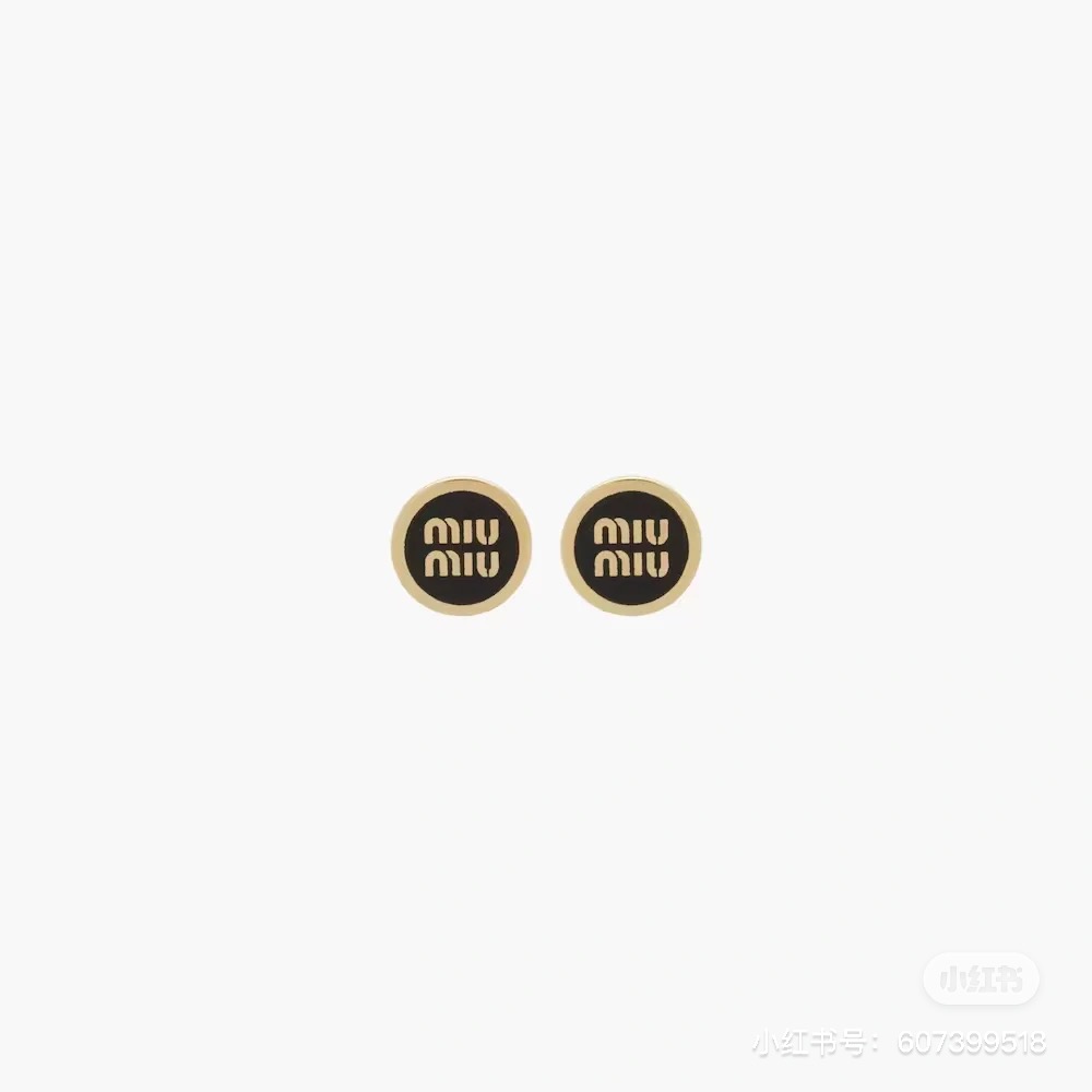 【新品出货】缪缪Miu Miu珐琅圆形耳钉+原版耳塞
