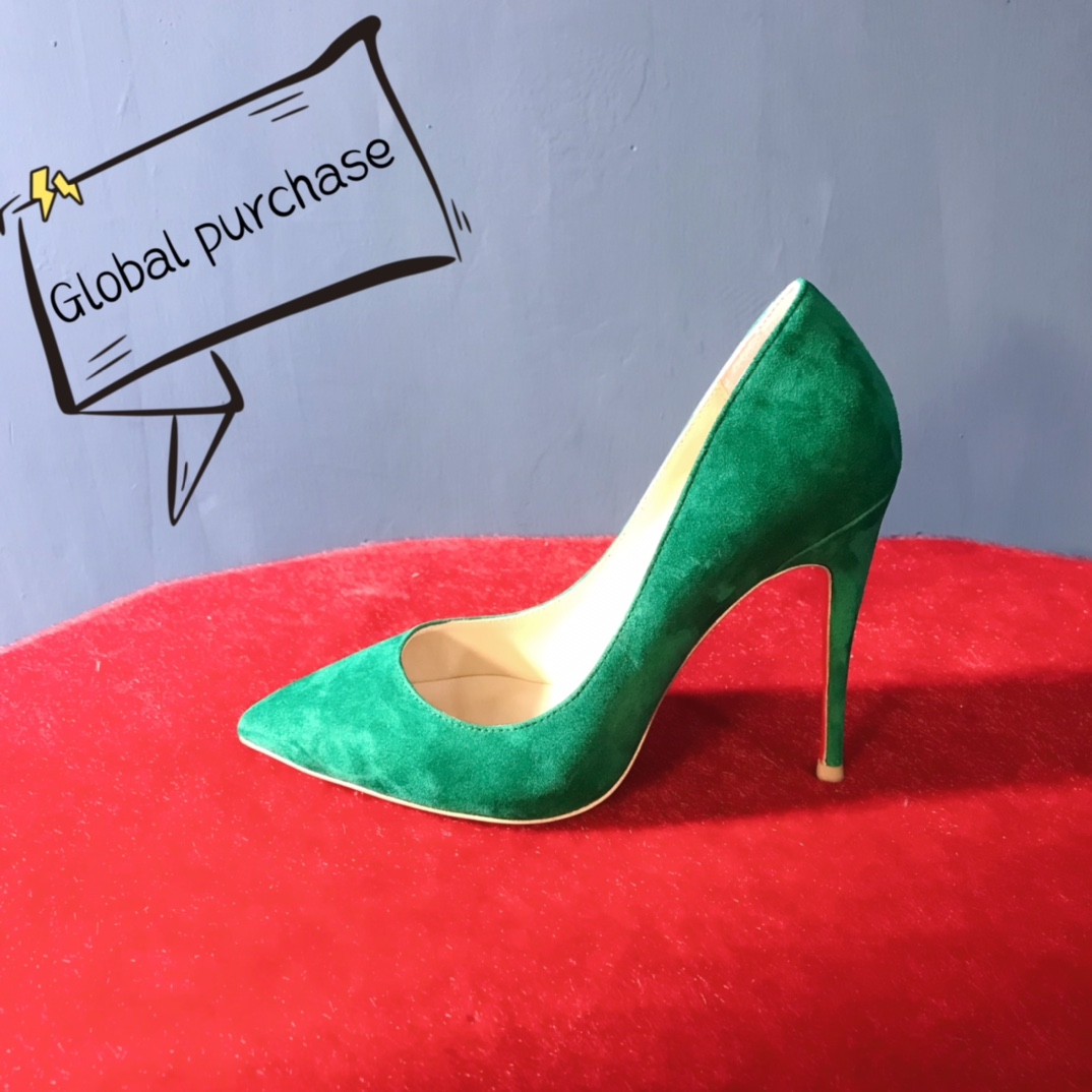 NO:100054,High-end customization classic series H10Cm, size 34-42. Genuine leather big deer. Customized model does not return or exchange 9033-003 green deer leather Standard European code Reference: 9033-003 Color:green Material:veau velourd Lining:goat leather Heel height:10cm Sole:leather sole Size:EU 34-42 (US 4-11):,,christian louboutin19860909高端订制 精典款系列 H10Cm,尺码34-42码.真皮大鹿.订制款不退不换9033-003绿色鹿皮 标准欧码 Reference:9033-003 Color:green Material:veau velourd Lining:goat leather Heel heigh:10cm Sole:leather sole Size:EU 34－42（US 4一11) :,,christian louboutin,Women's Shoes