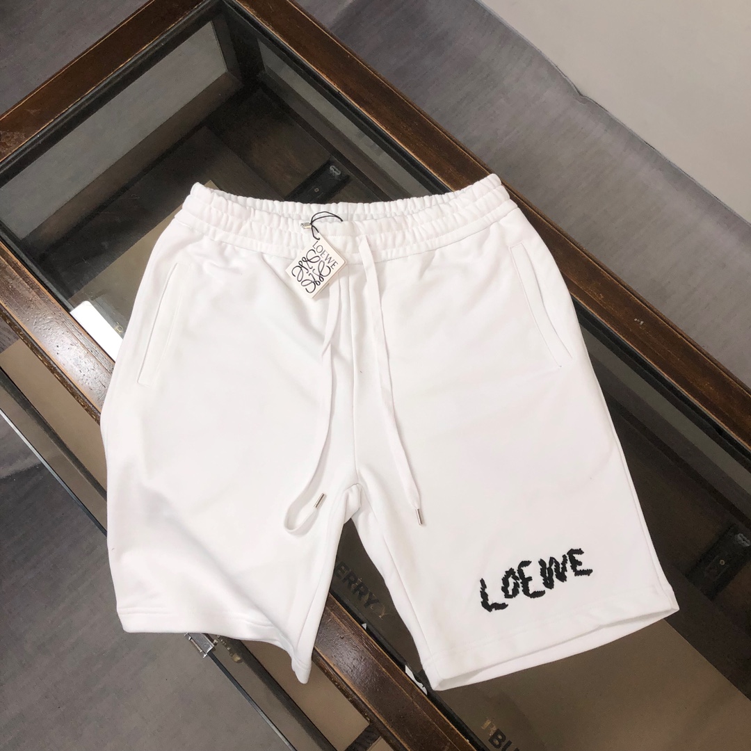 Loewe Clothing Shorts Black White Unisex Fashion Casual