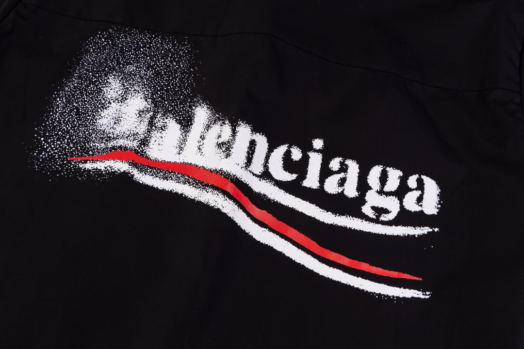 Balenciaga/巴黎世家 经典模糊可乐印花短袖衬衫