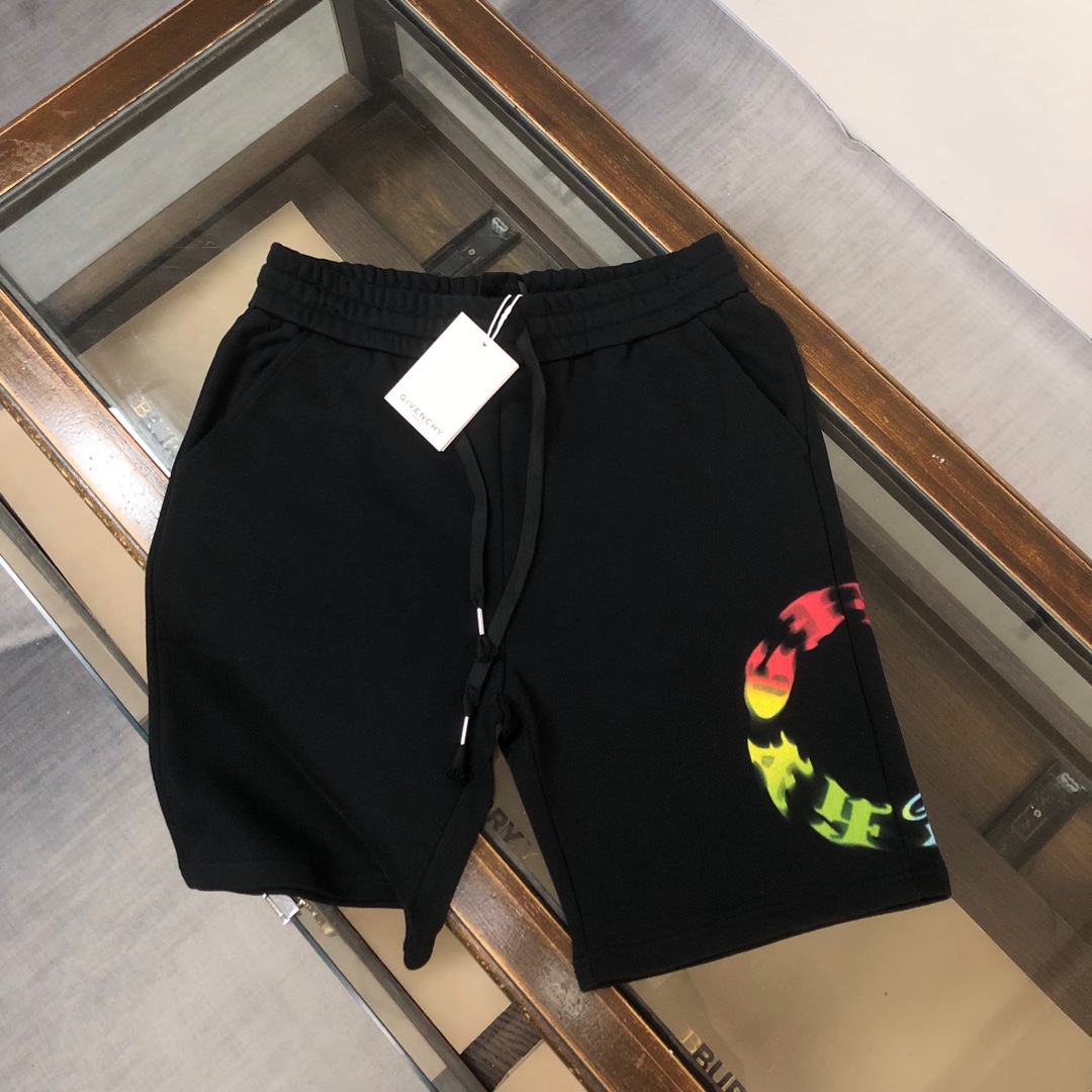 Givenchy Cheap
 Clothing Shorts Black Printing Unisex Summer Collection Casual