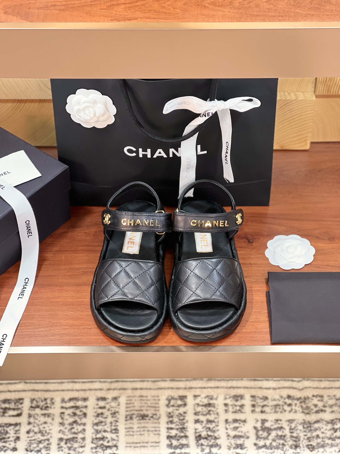Chanel Shoes Sandals Lambskin Rubber Sheepskin Spring/Summer Collection