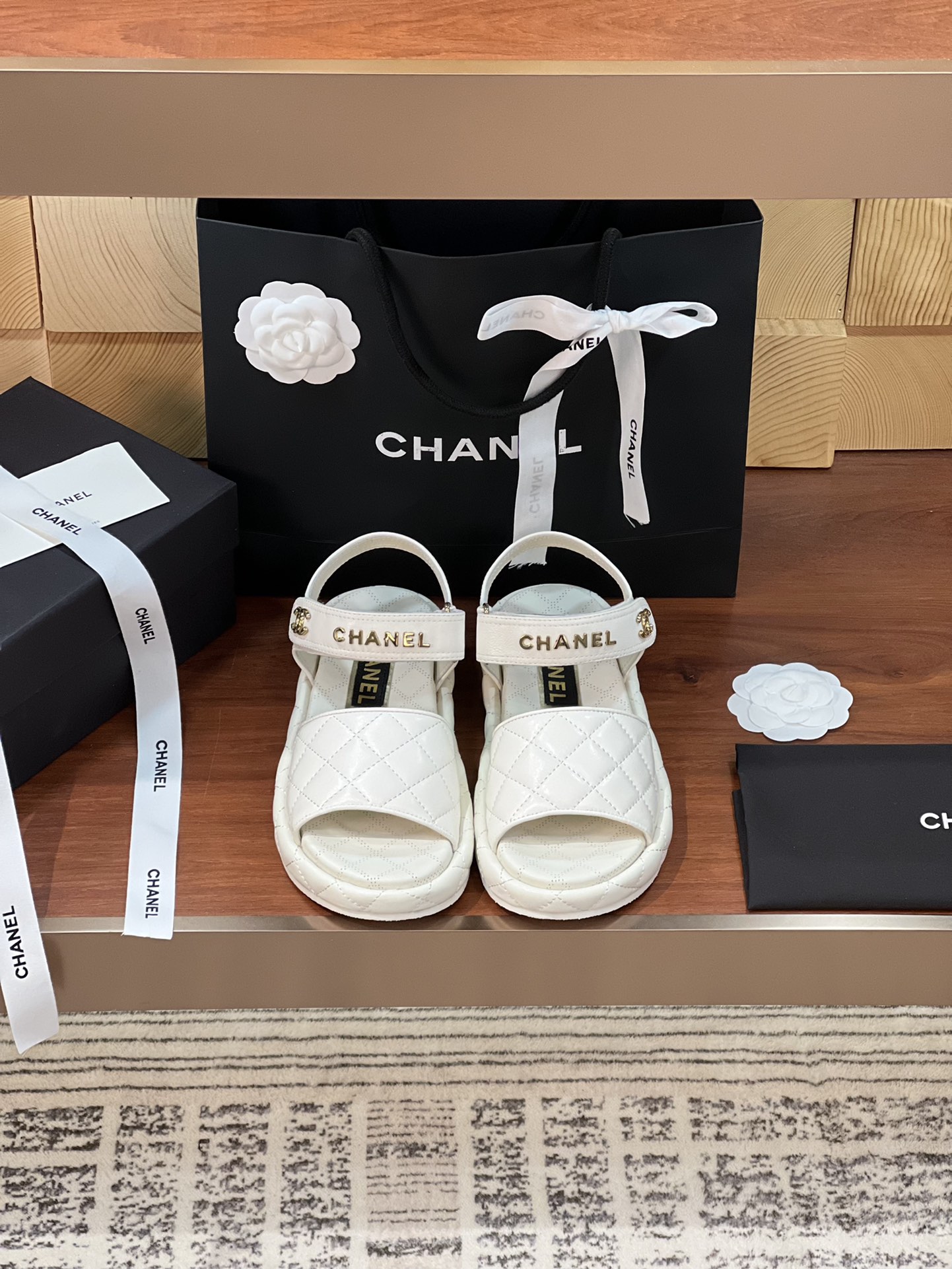 Chanel Shoes Sandals Lambskin Rubber Sheepskin Spring/Summer Collection