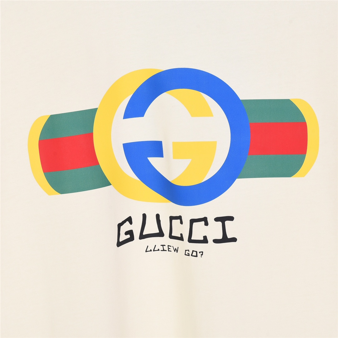 Gucci 古驰24ss腰带双环印花短袖T恤