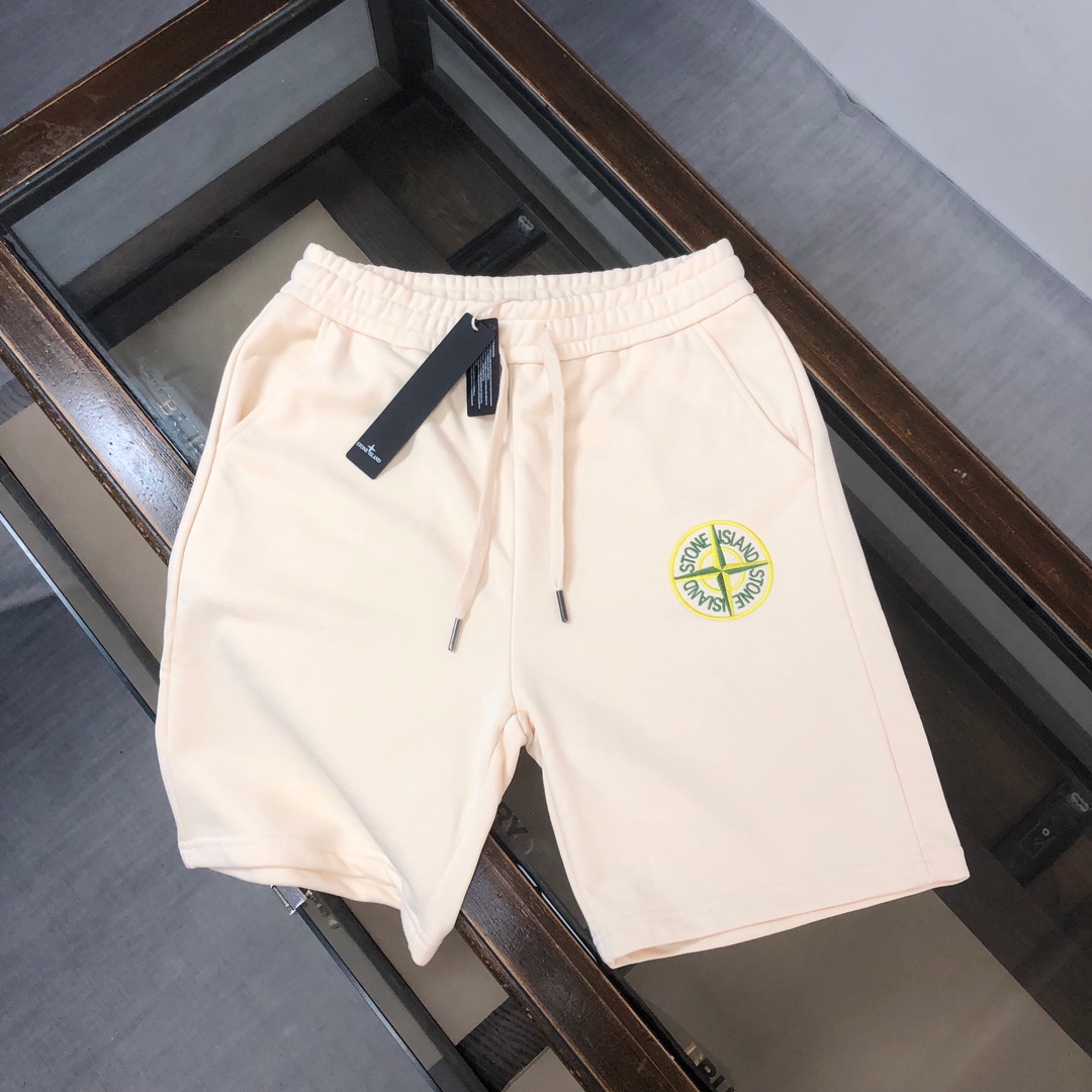 Stone Island Clothing Shorts Beige Black White Casual