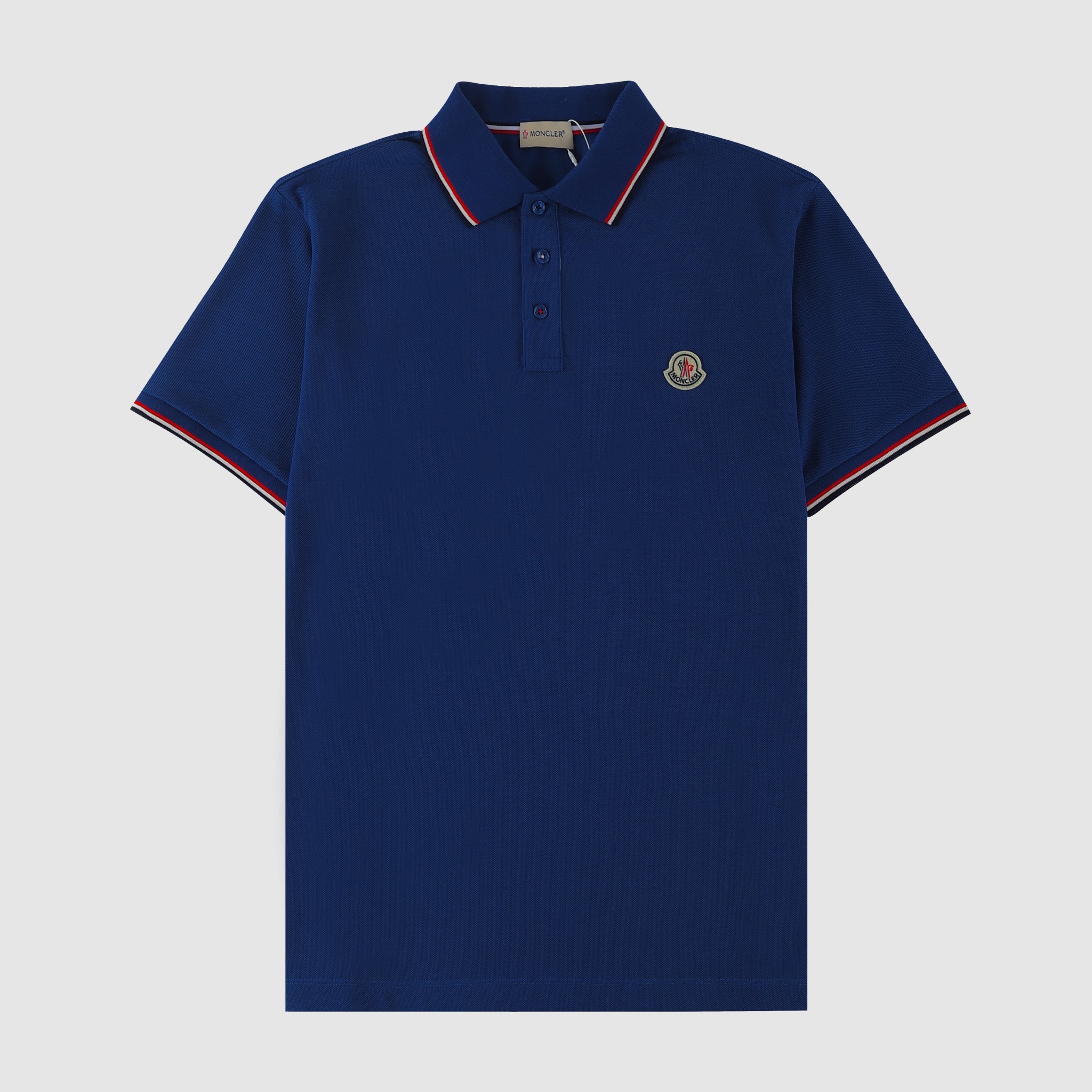 MOMCLE Meng* 2024SS Primavera-Verano Cuello Polo Nuevo Estilo, modelo clásico, cuello tricolor tejido a medid…