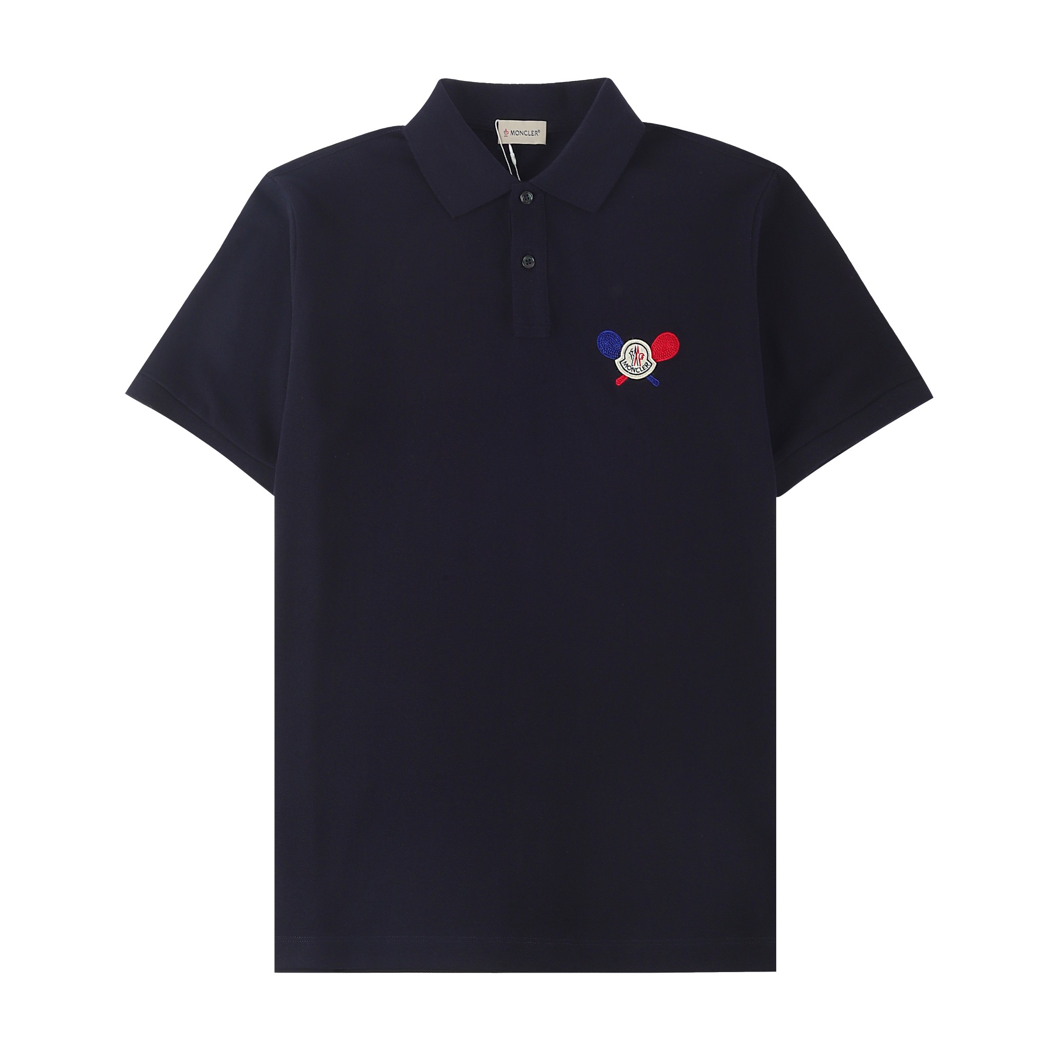 MOMCLE Meng* 2024SS Primavera-Verano Cuello Polo Nuevo Estilo, con logo en el pecho y bordado de raqueta con técnica de…