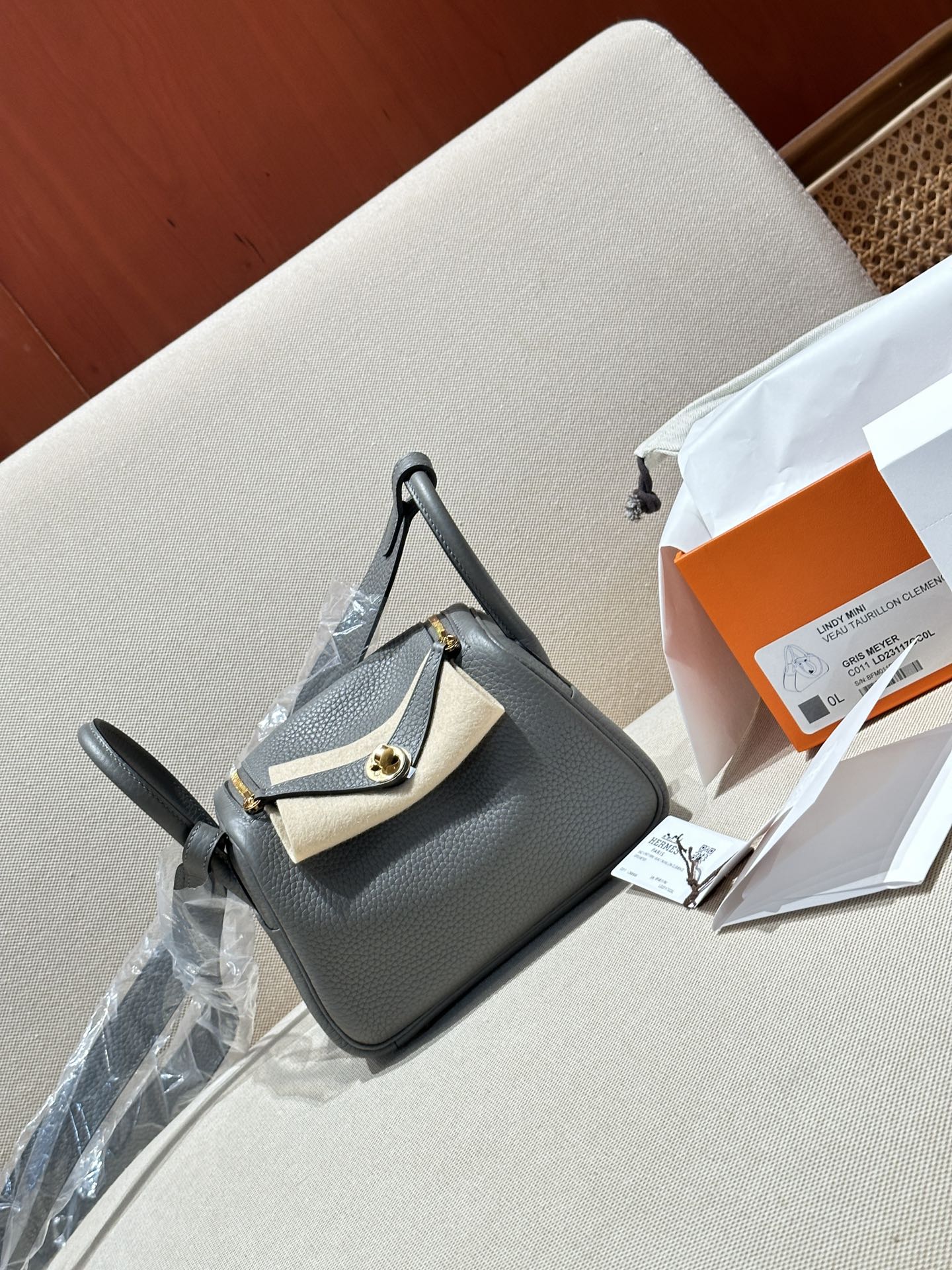 Hermes Lindy Grey mini shoulder everyday