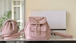 Chanel Duma Bags Backpack Highest quality replica
 Pink All Steel Calfskin Cowhide Spring/Summer Collection Chains