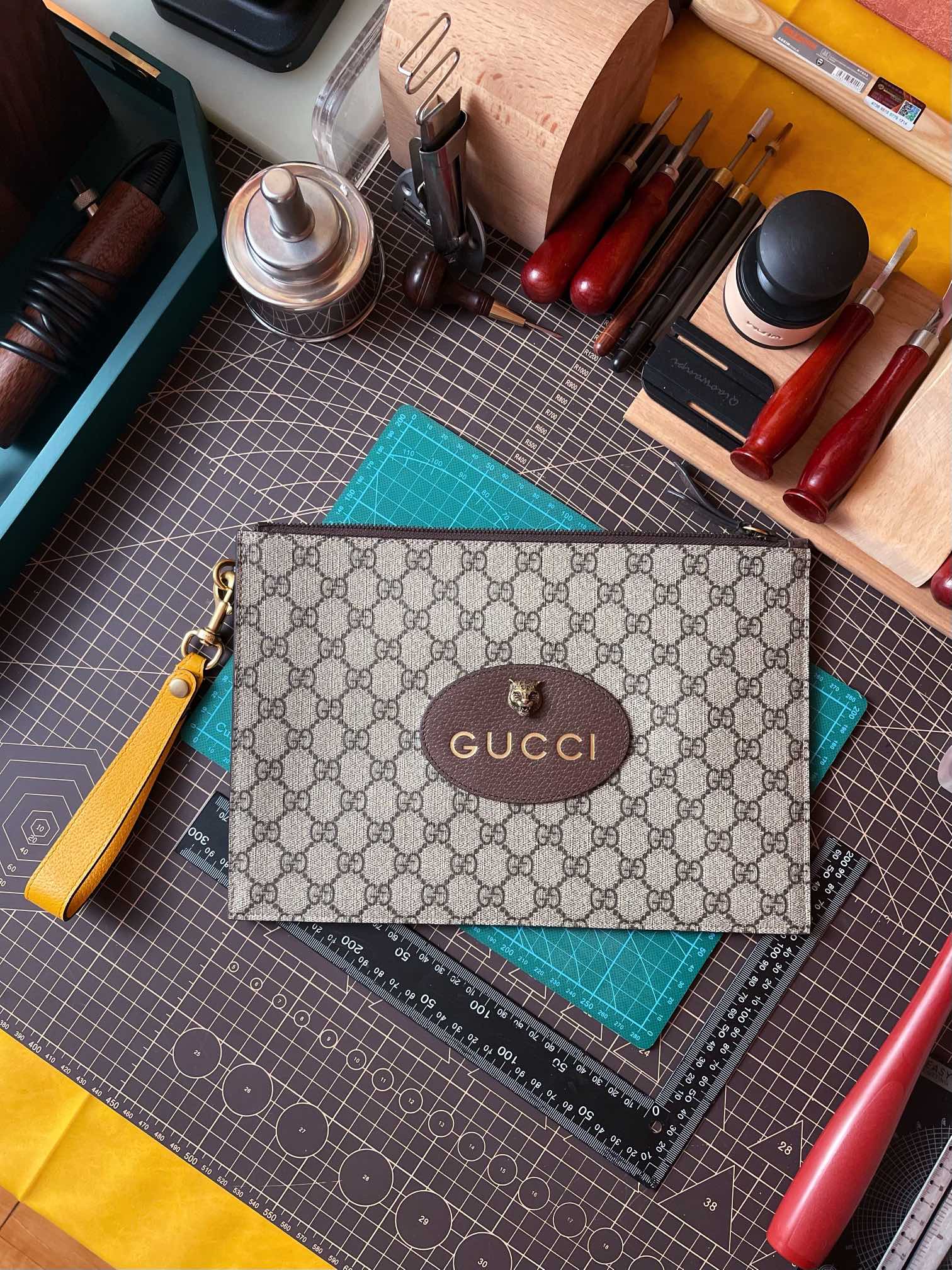 Gucci GG Supreme Clutches & Pouch Bags