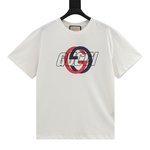 Gucci Clothing T-Shirt At Cheap Price
 Beige White Openwork Cotton Knitted Knitting Short Sleeve