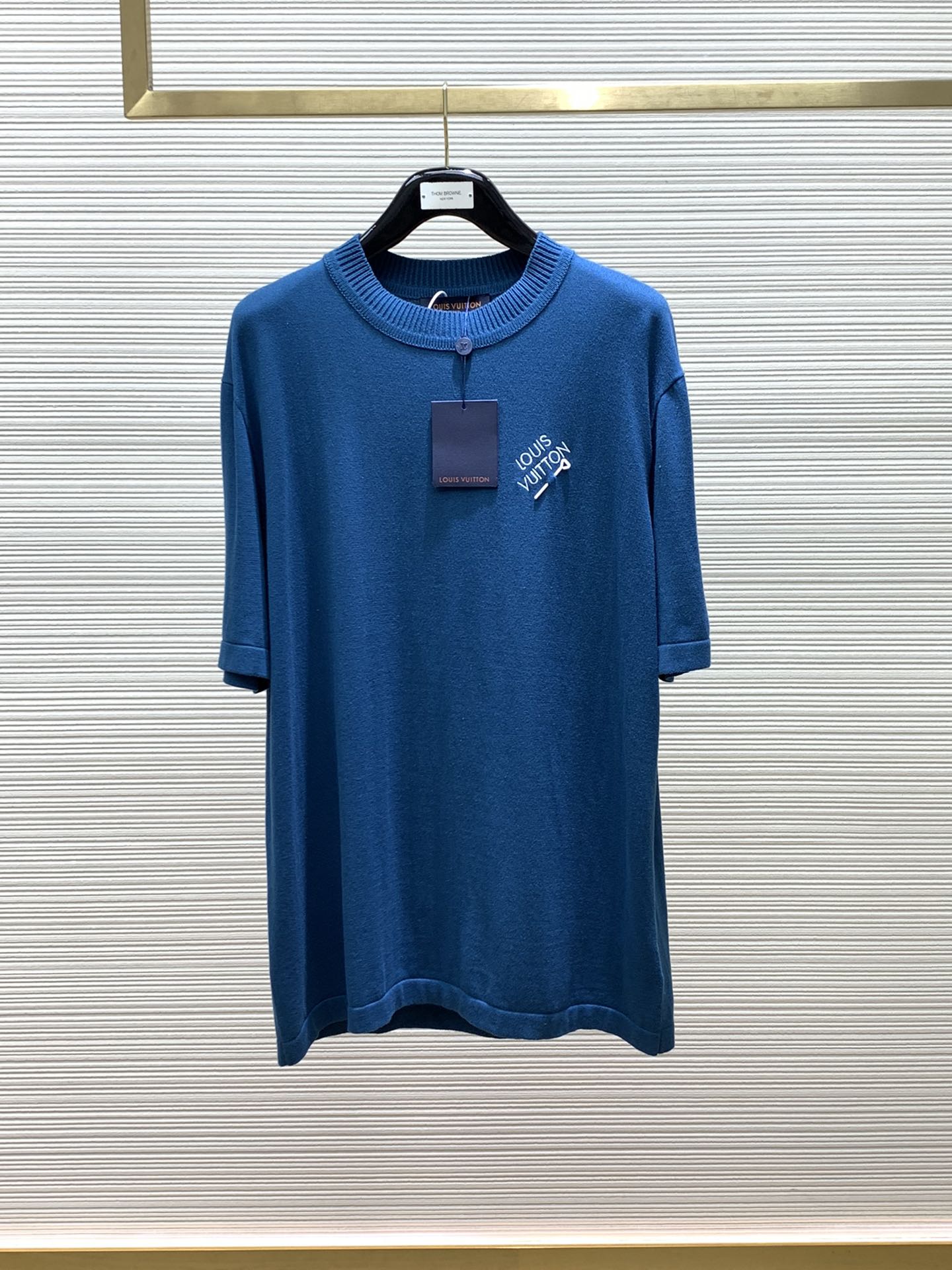 Louis Vuitton Clothing T-Shirt Embroidery Knitting Spring/Summer Collection Fashion Casual
