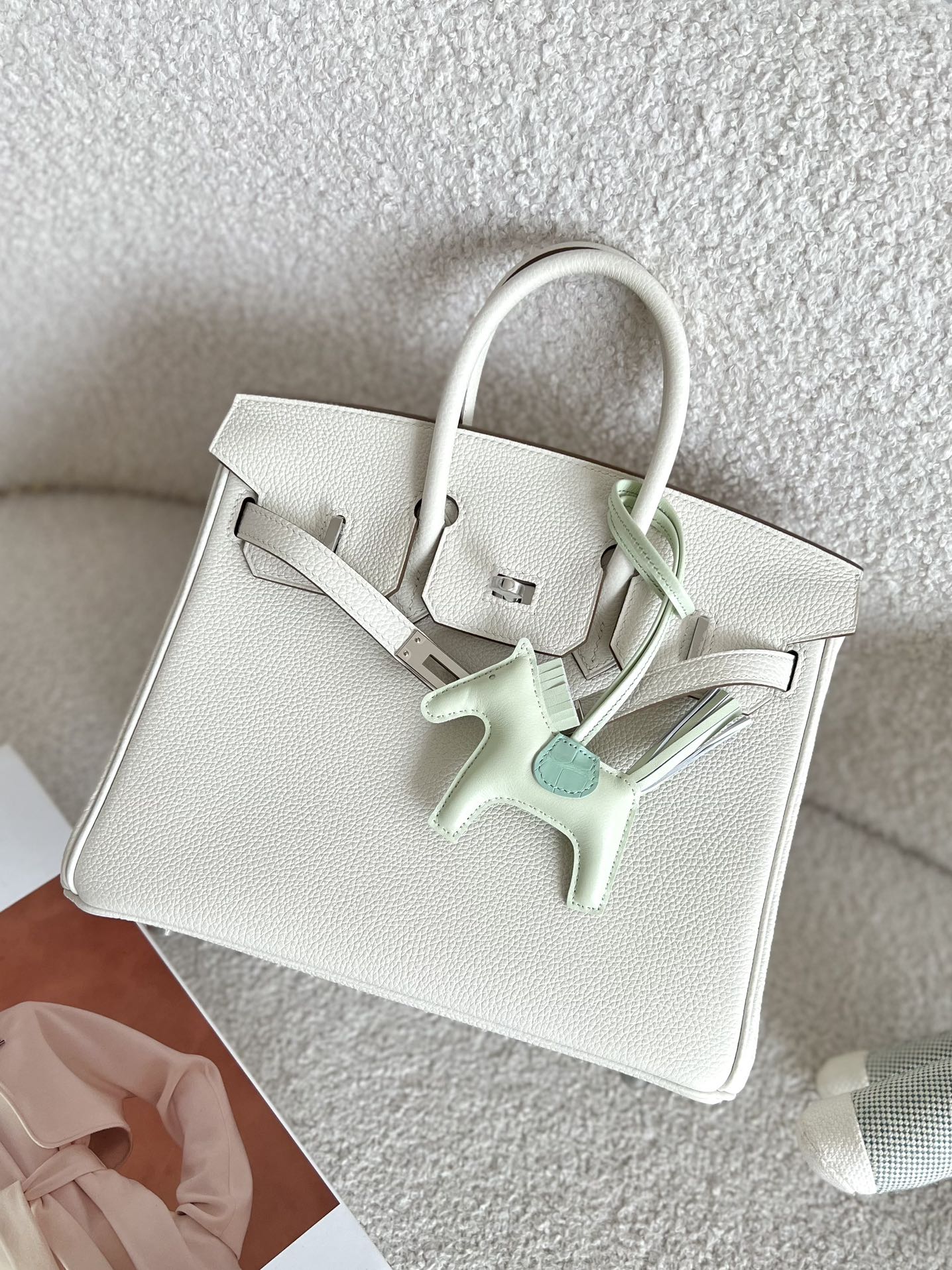 Hermes Birkin Novo
 Sacos Bolsas Compre 1: 1
 Branco Hardware Prata