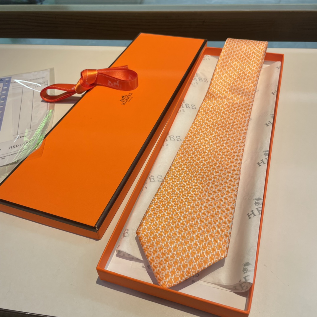配包装爱马仕H字母男士新款领带系列让男士可以充分展示自己个性100%顶级斜纹真丝手工定制