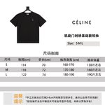 Celine Clothing T-Shirt Embroidery Short Sleeve