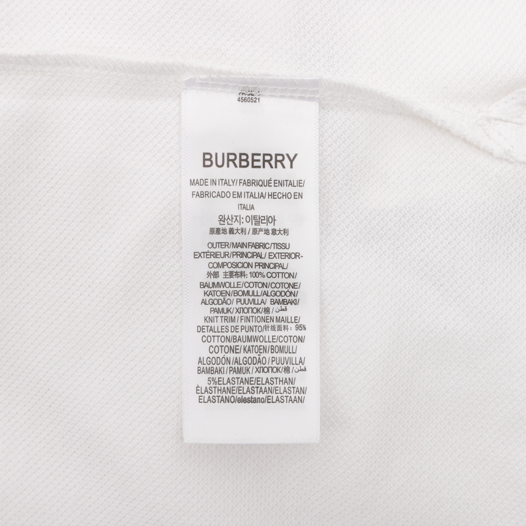 Burberry/巴宝莉 领口格纹短袖POLO衫