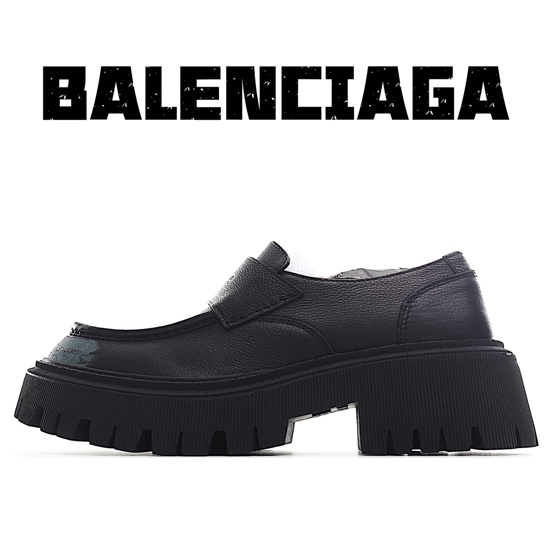 500  独家实拍【纯原】 巴黎世家Balenciaga Tractor 厚底马丁靴休闲乐福鞋