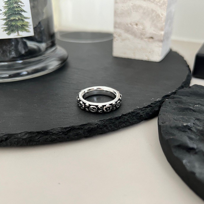 NO:104316,Gucci sterling silver interlocking double G flower retro ring Size 10# 12# 14# 16# 18# 20# 22# 24#, Gucci ring, gucci, gucci, ring, pure silver19860909Gucci古驰纯银互扣式双G花朵复古戒指 尺寸10# 12# 14# 16# 18# 20# 22# 24#,古驰戒指,gucci,gucci,ring,pure silver,Jewelry