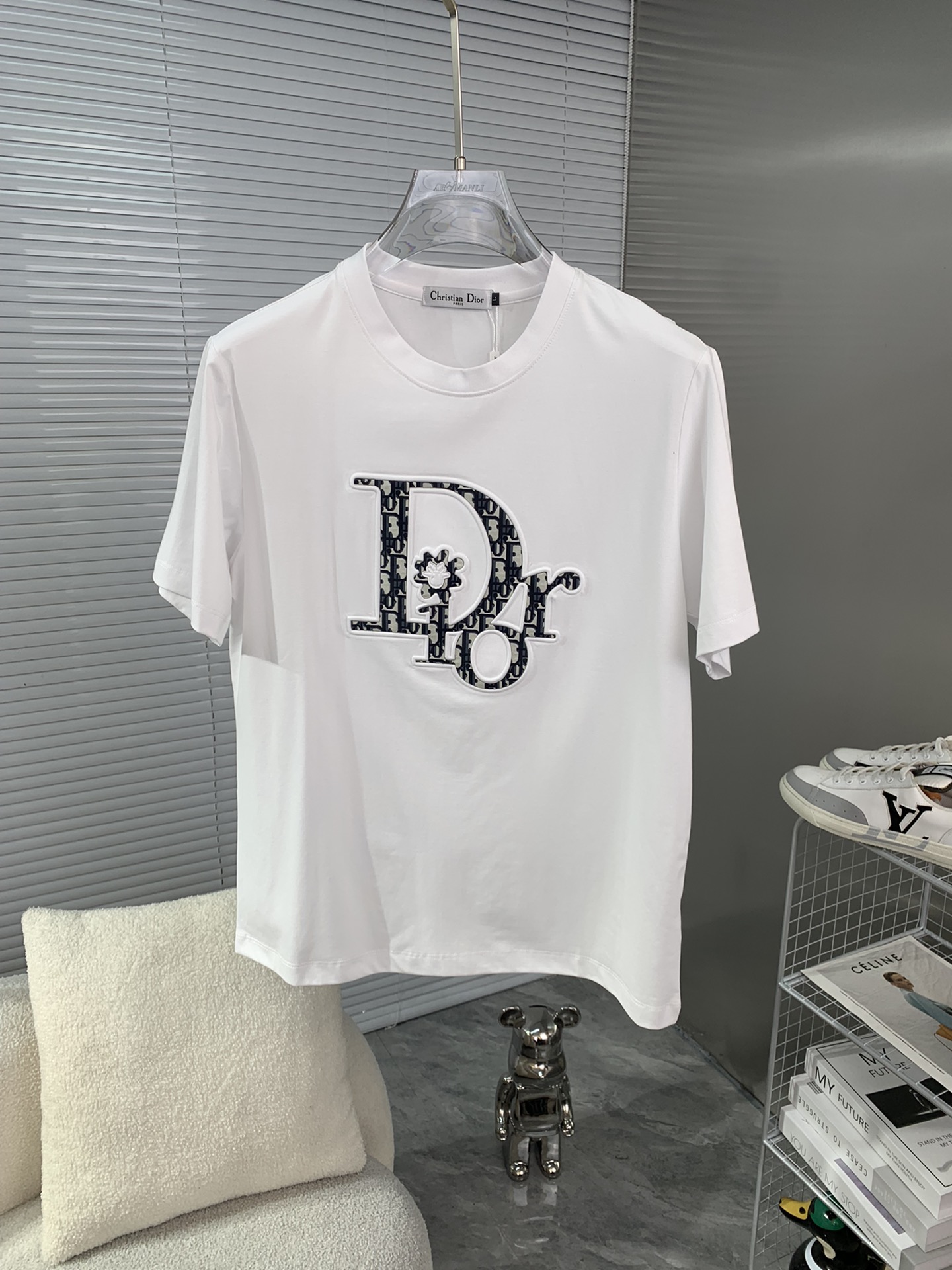 Dior Clothing T-Shirt Cotton Mercerized Spring/Summer Collection Short Sleeve