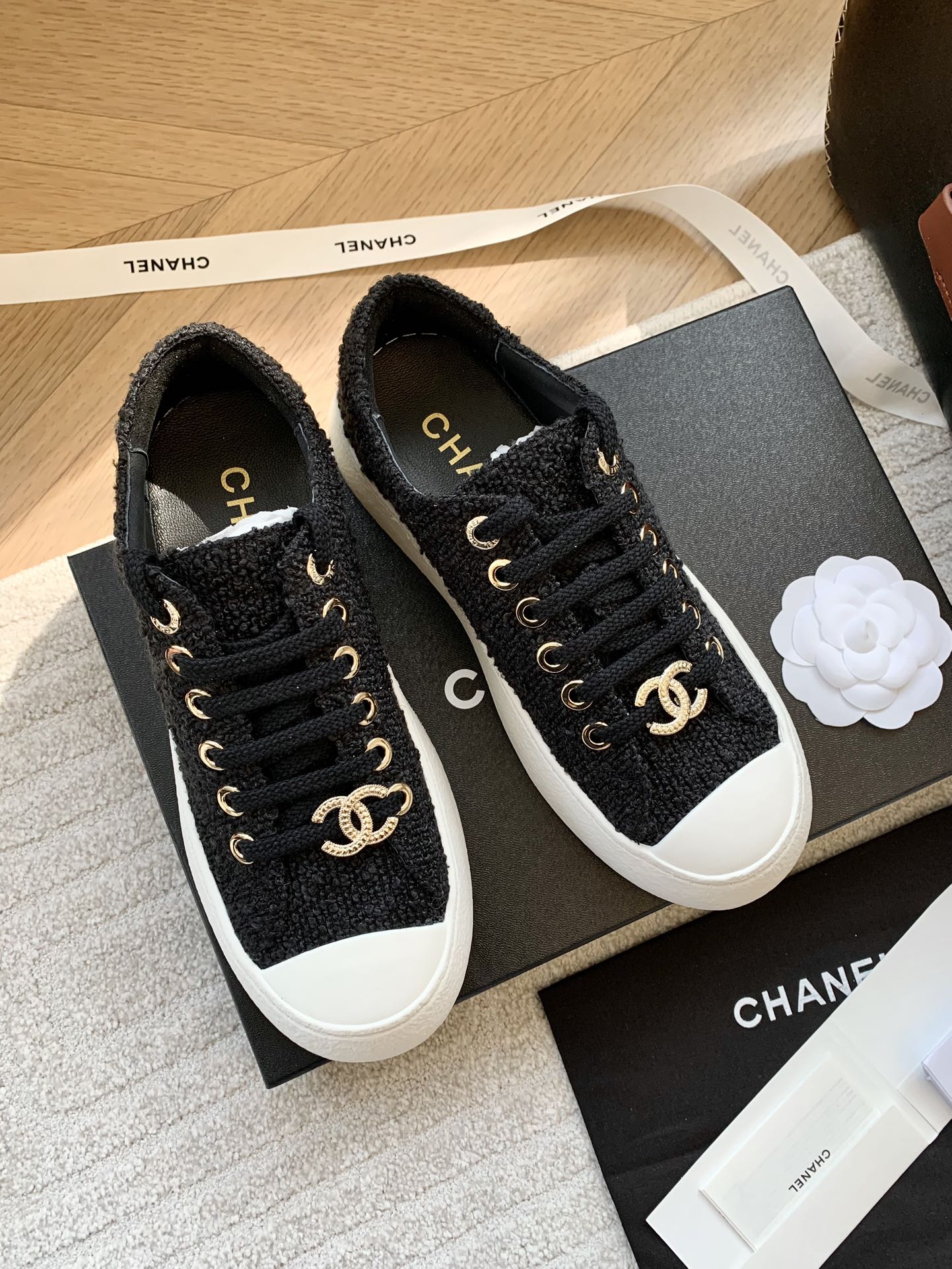 Chanel Canvas Shoes Casual Shoes Calfskin Canvas Cowhide TPU Casual