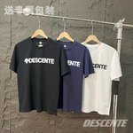 Descente Clothing T-Shirt Black White Summer Collection Short Sleeve