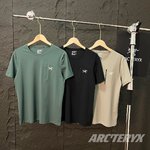 Arc’teryx Clothing T-Shirt Black Green Khaki Light Summer Collection Short Sleeve