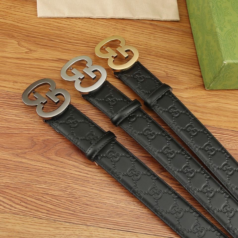 Original Gucci. Gucci juego completo de embalaje 3.8cm cuero de becerro importado gofrado, réplica perfecta 1:1 de tien…