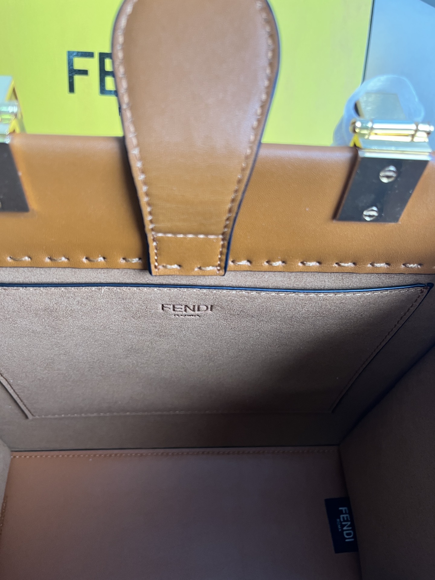 Fendi Roma Embossed Leather Tote Bag with Amber Handles - Stylish & Functional 8 i1710825352 7516 6