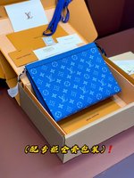 Louis Vuitton Bags Handbags Blue Monogram Eclipse Canvas Pochette M83099