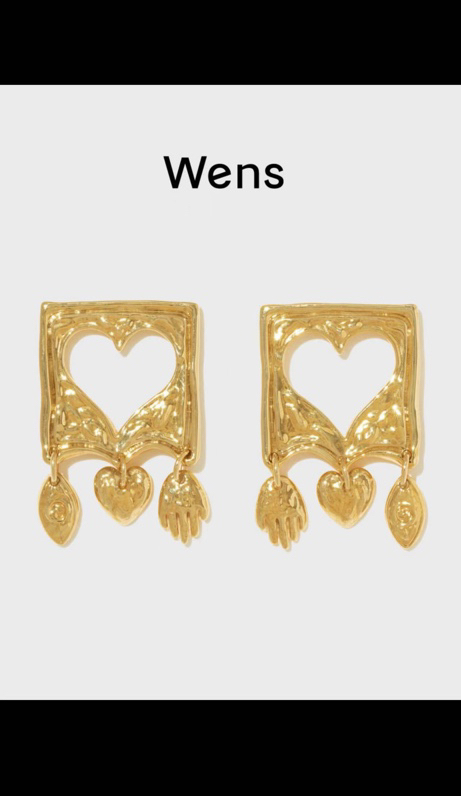 【】Wens  耳钉  爆款新品 精致耐看 华丽登场，整体细节非常令人惊喜，典雅而时尚，突显法式高雅气息