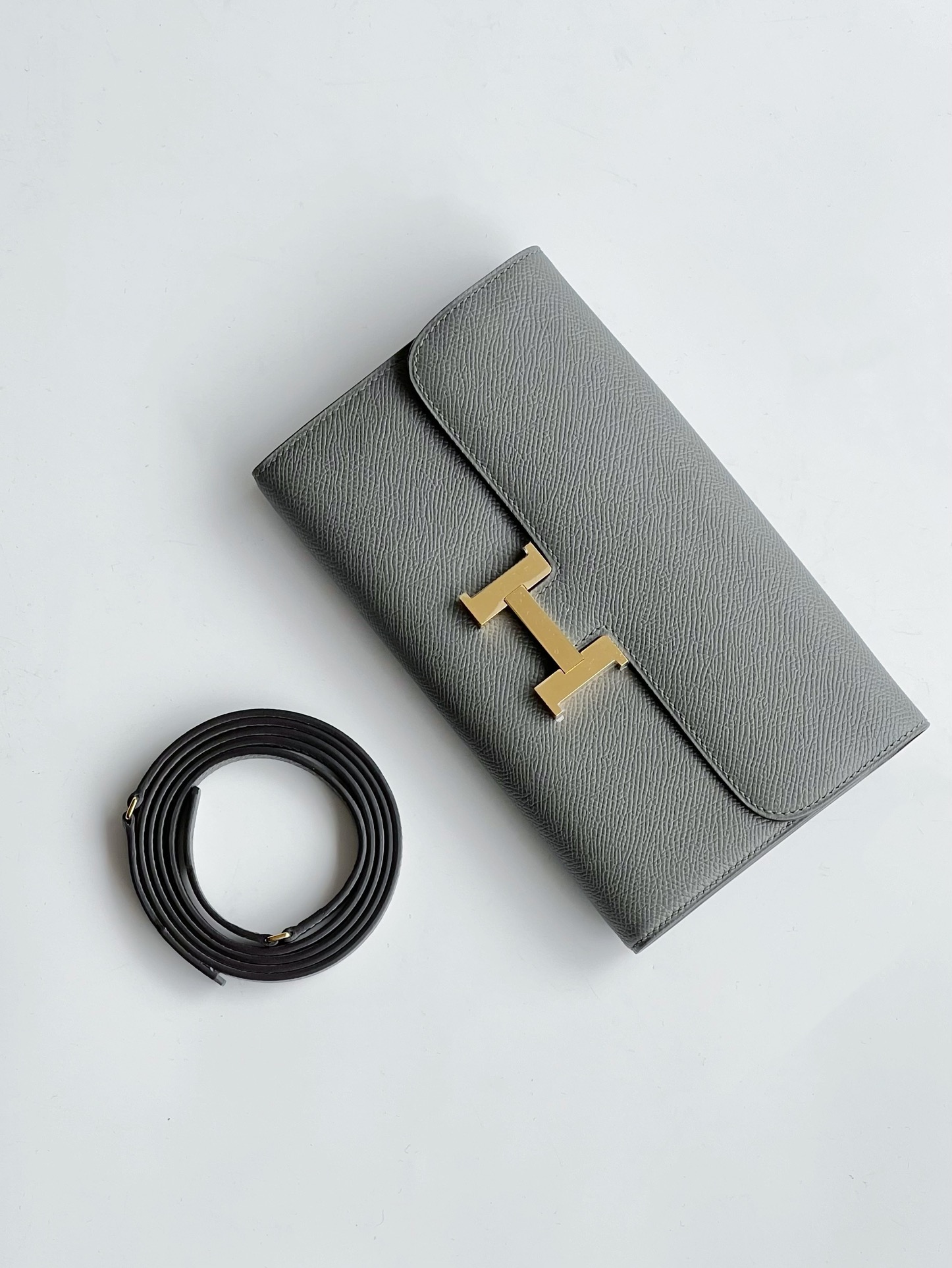 Hermes Constance Crossbody & Shoulder Bags Grey Epsom H0199148
