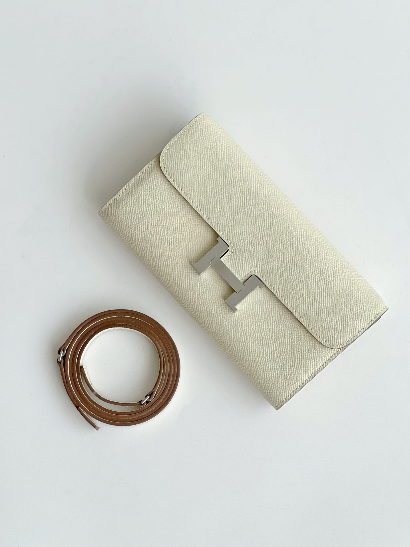 Hermes Constance Crossbody & Shoulder Bags Milkshake White Epsom H0199148