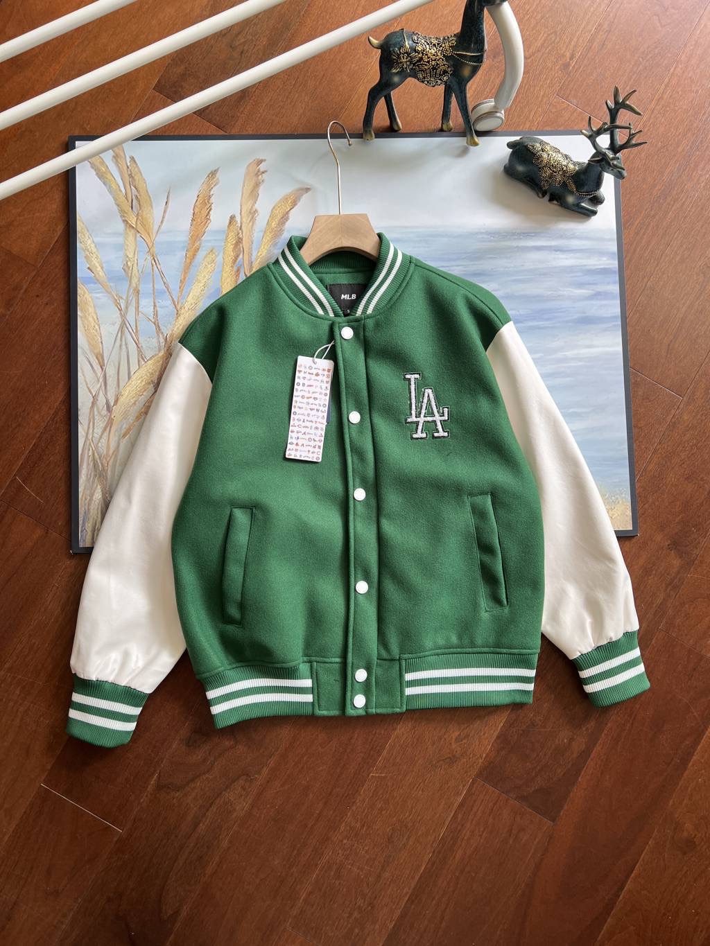 MLB Embroidered Baseball Jacket for Couples, Classic College Style, Various Sizes and Colors - 图片 2