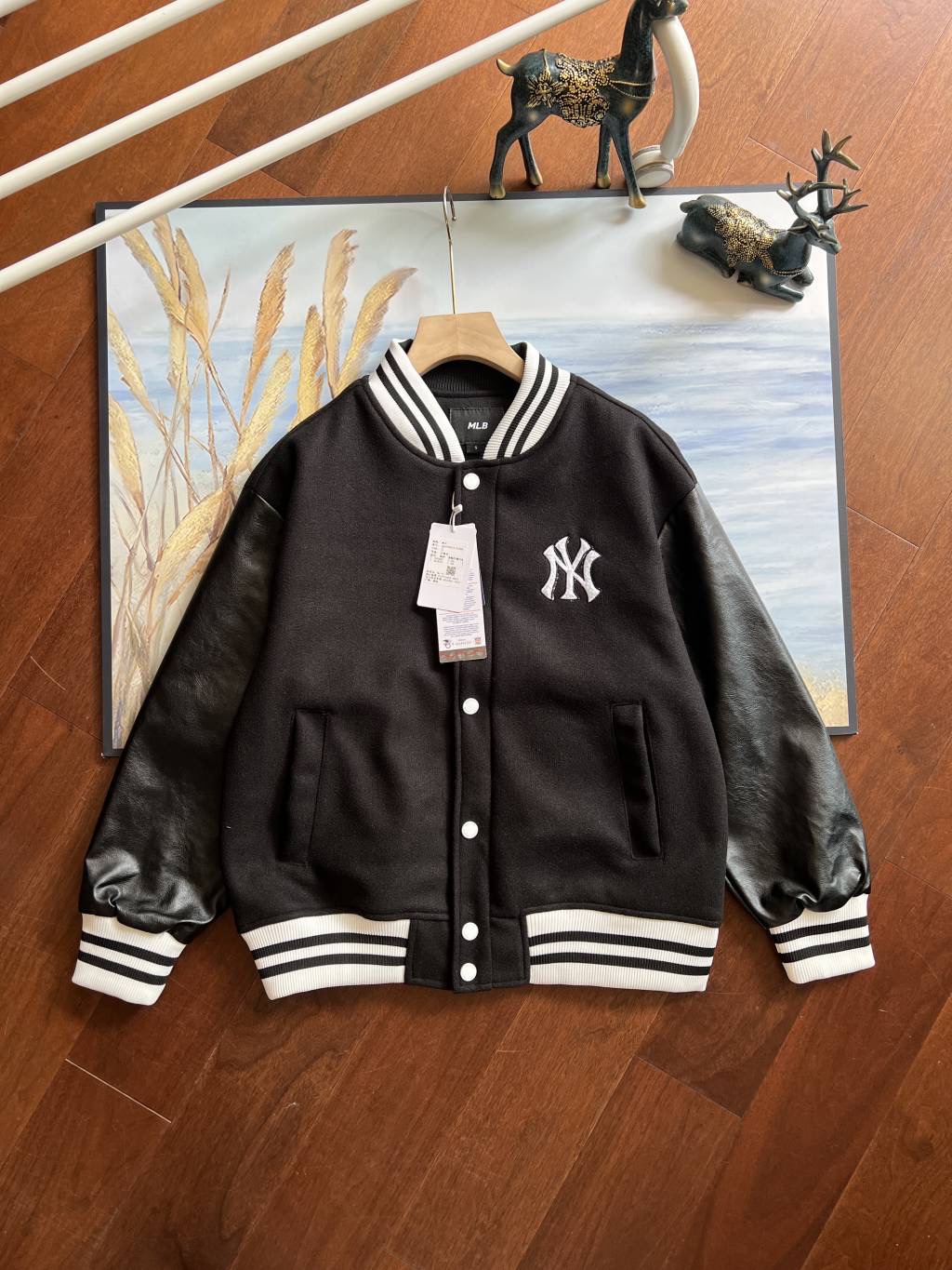 MLB Embroidered Baseball Jacket for Couples, Classic College Style, Various Sizes and Colors - 图片 4