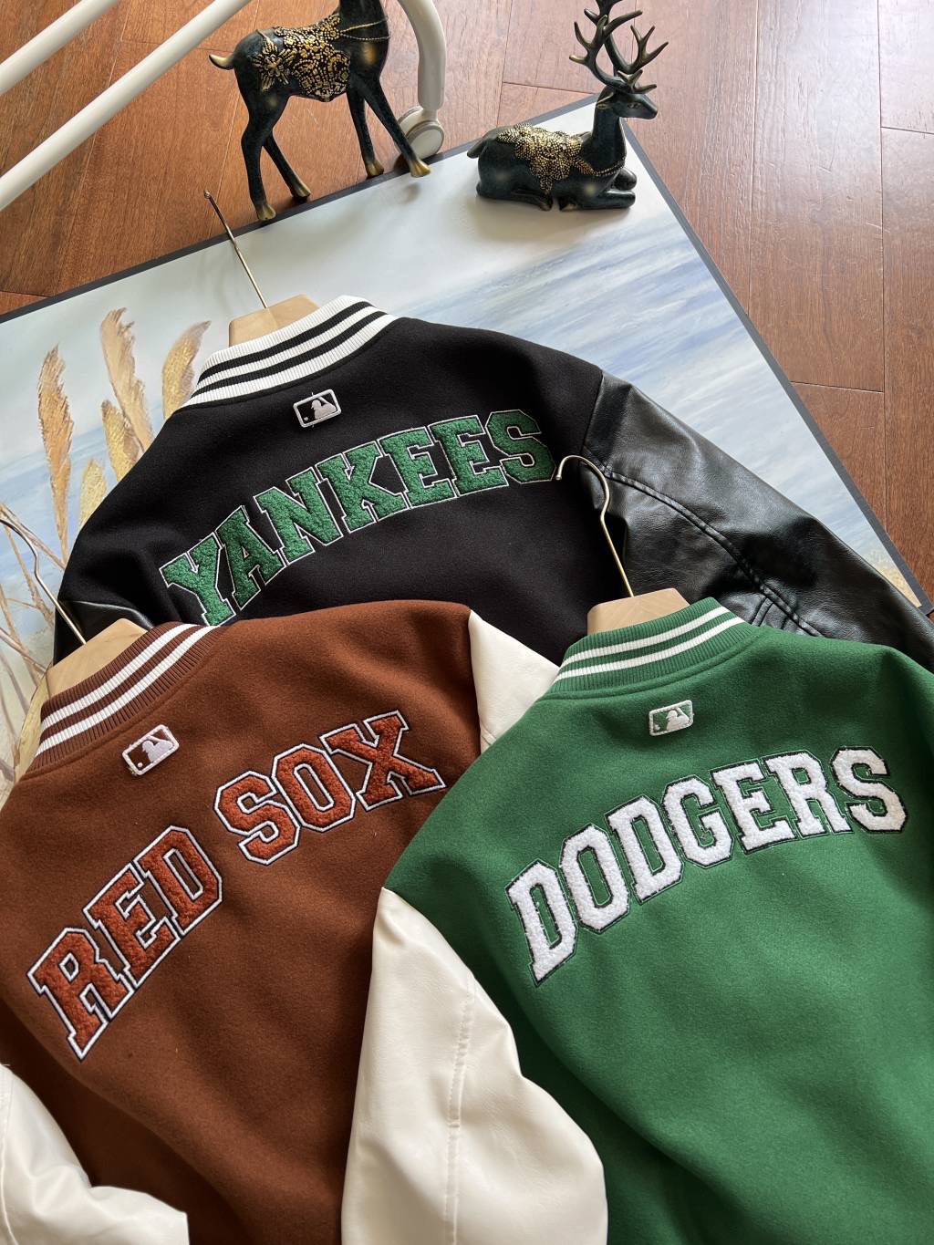 MLB Embroidered Baseball Jacket for Couples, Classic College Style, Various Sizes and Colors - 图片 8