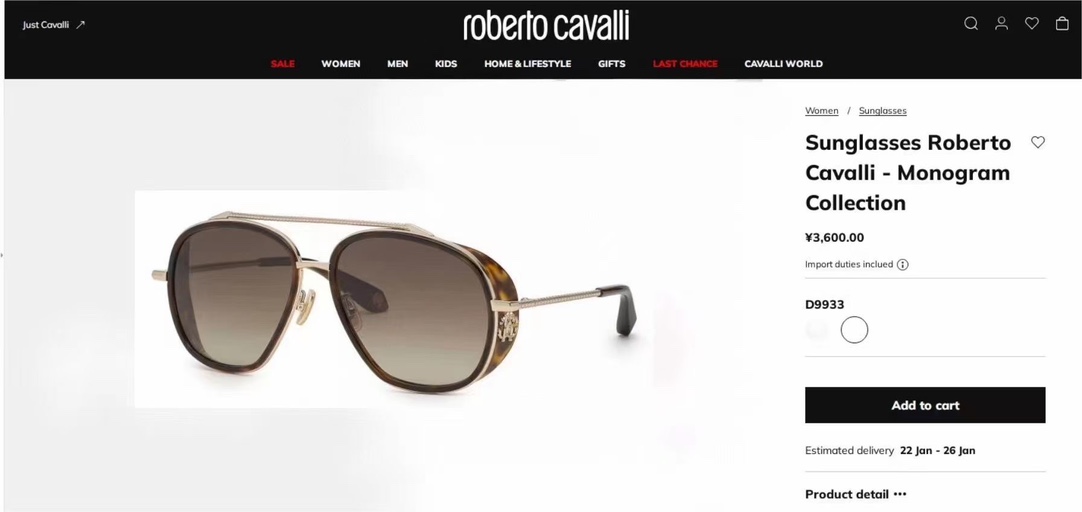 ️RobertoCavalie*MODELSRC008MSIZE59口16-145