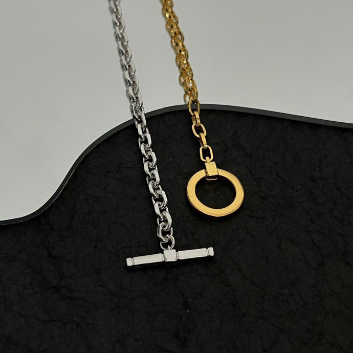 Bottega Veneta Double-Coloured Metal Necklace: Amazing Design for French Elegance - 图片 8