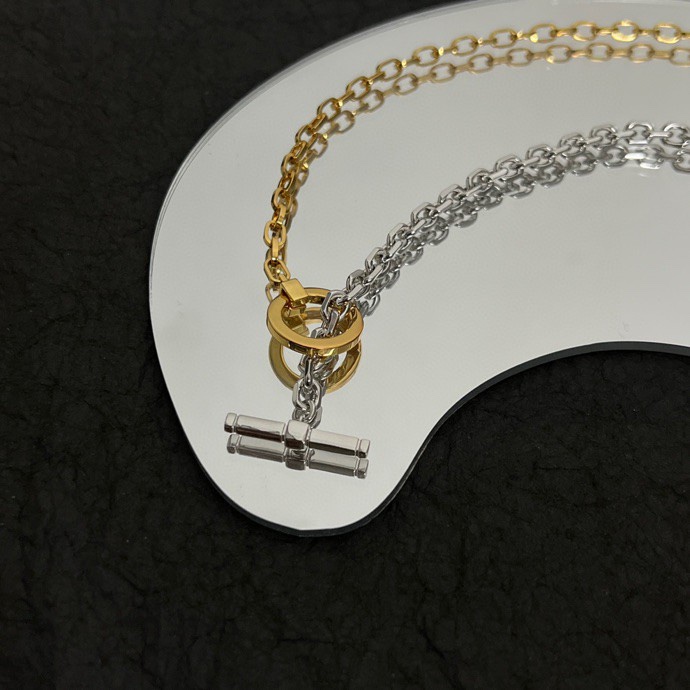 Bottega Veneta Double-Coloured Metal Necklace: Amazing Design for French Elegance - 图片 6