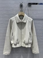 Hermes Clothing Coats & Jackets White Lychee Pattern Lambskin Sheepskin Spring/Summer Collection