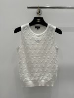 Chanel Clothing Tank Tops&Camis Openwork Knitting Spring Collection