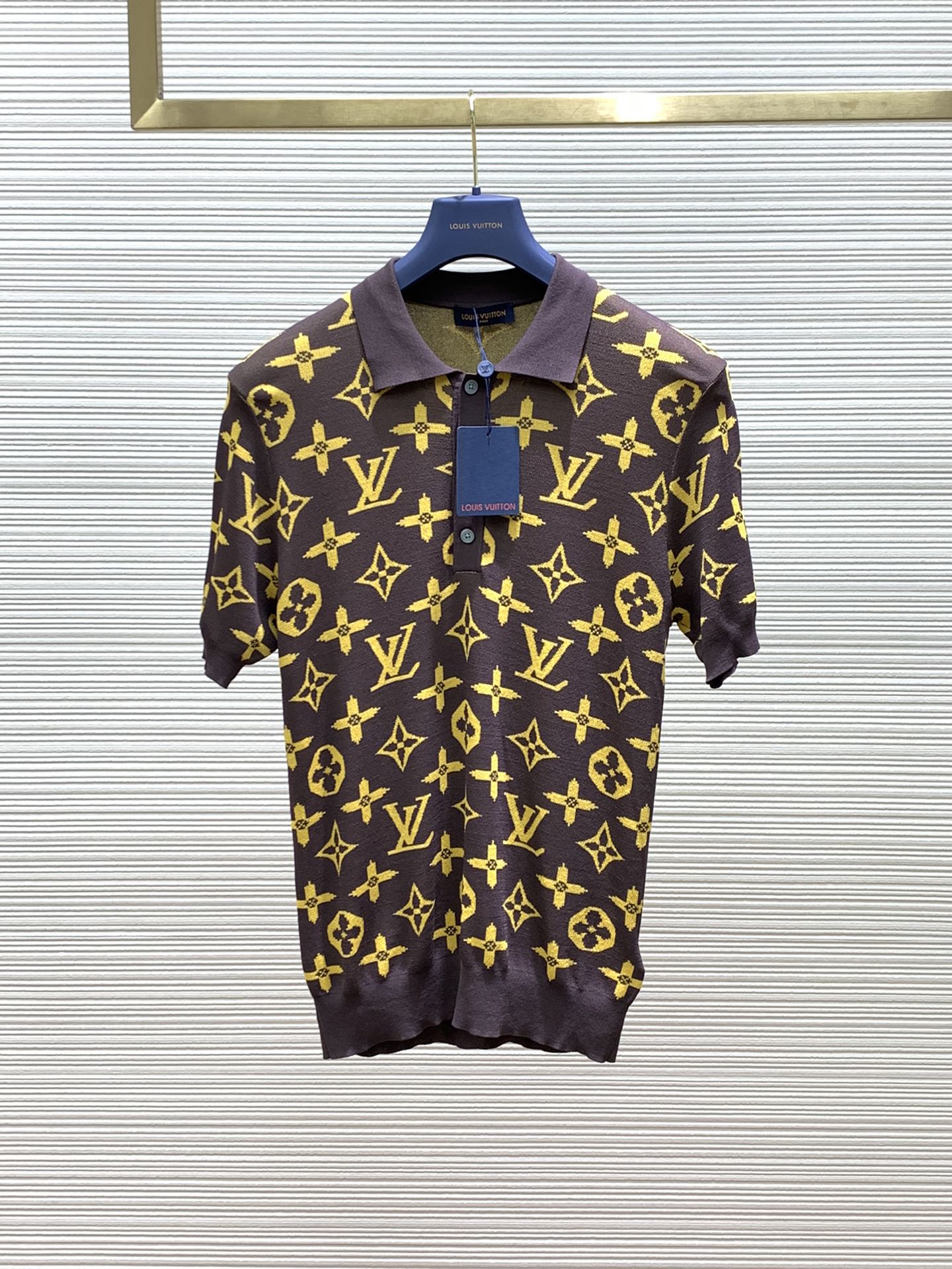 Louis Vuitton Clothing T-Shirt Embroidery Knitting Spring/Summer Collection Fashion Short Sleeve