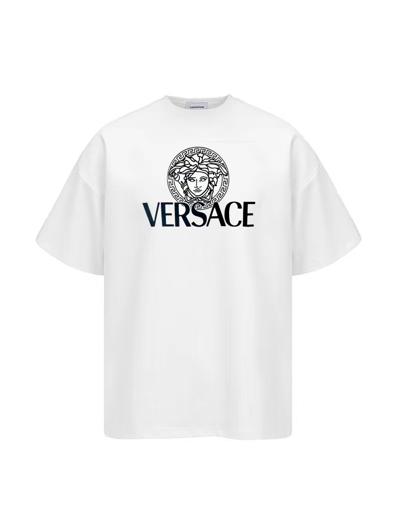 Versac* 2024 nuevo clásico logo Medusa con estampado de camiseta de manga corta. Tejido: algodón puro de 240g, 32 cabos…