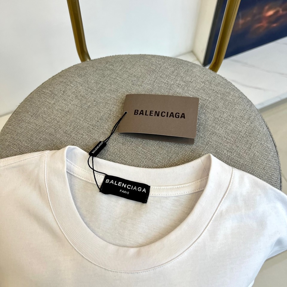ba巴黎世家2024ss夏装新品专柜在售最新系列图案logo短袖t恤必须人手一件的节奏！进口顶极100%