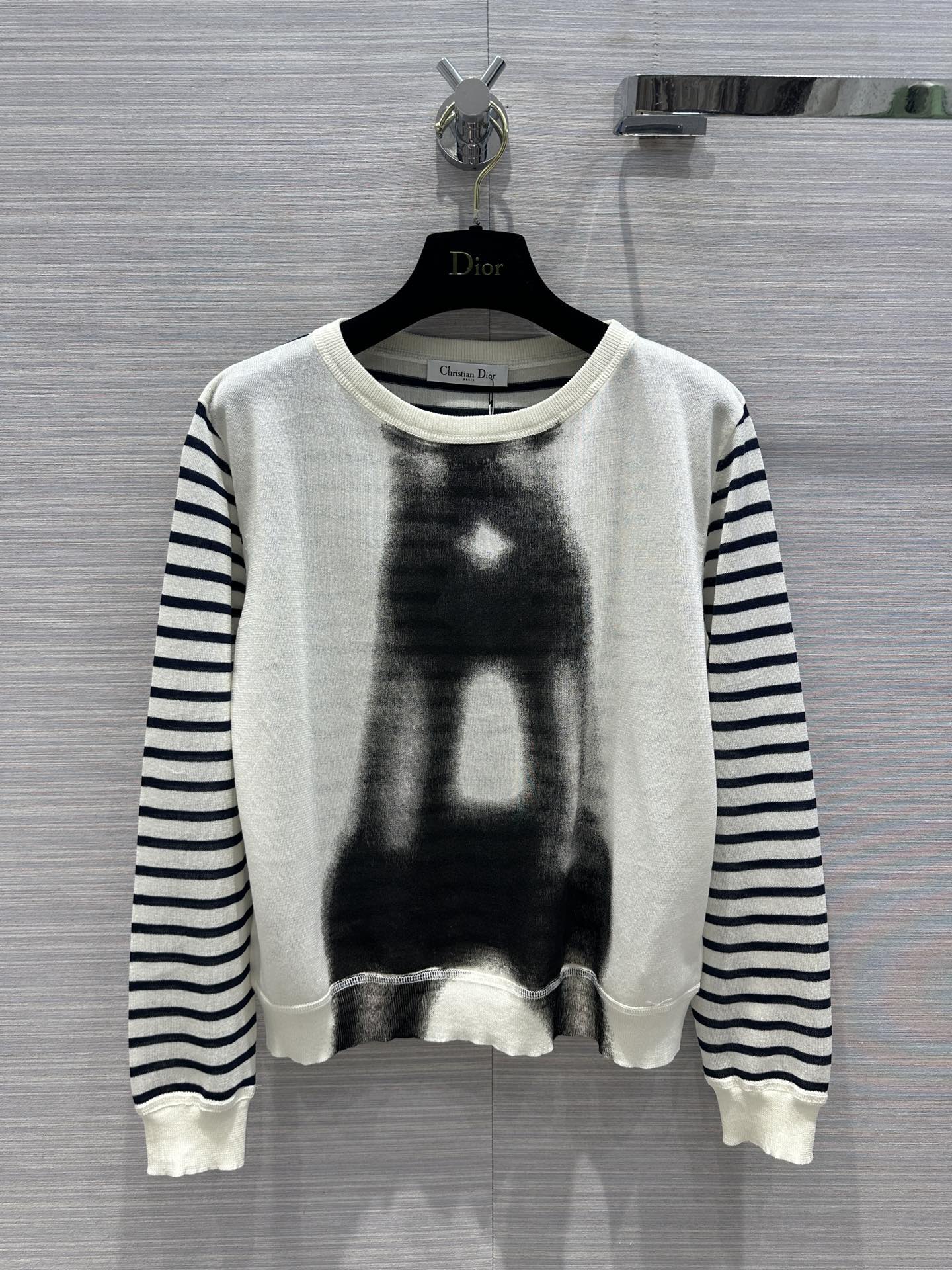 Dior Clothing Knit Sweater White Printing Knitting Linen Spring/Summer Collection