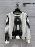 Fashion Replica
 Dior Clothing Knit Sweater White Printing Knitting Linen Spring/Summer Collection