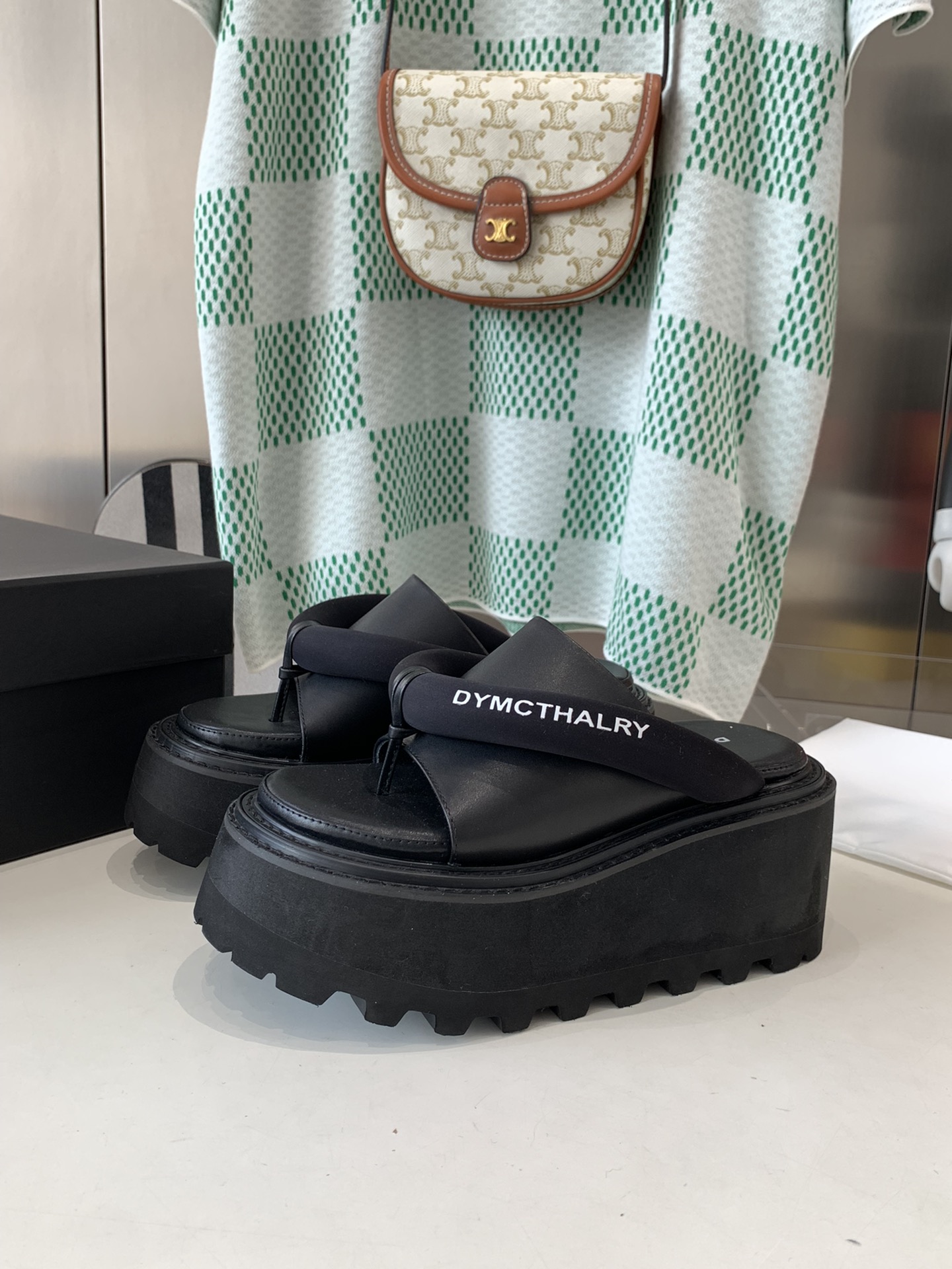 DYMONLATY2023SS Platform Slippers: Comfortable, Stylish, and Height-Boosting - 图片 2