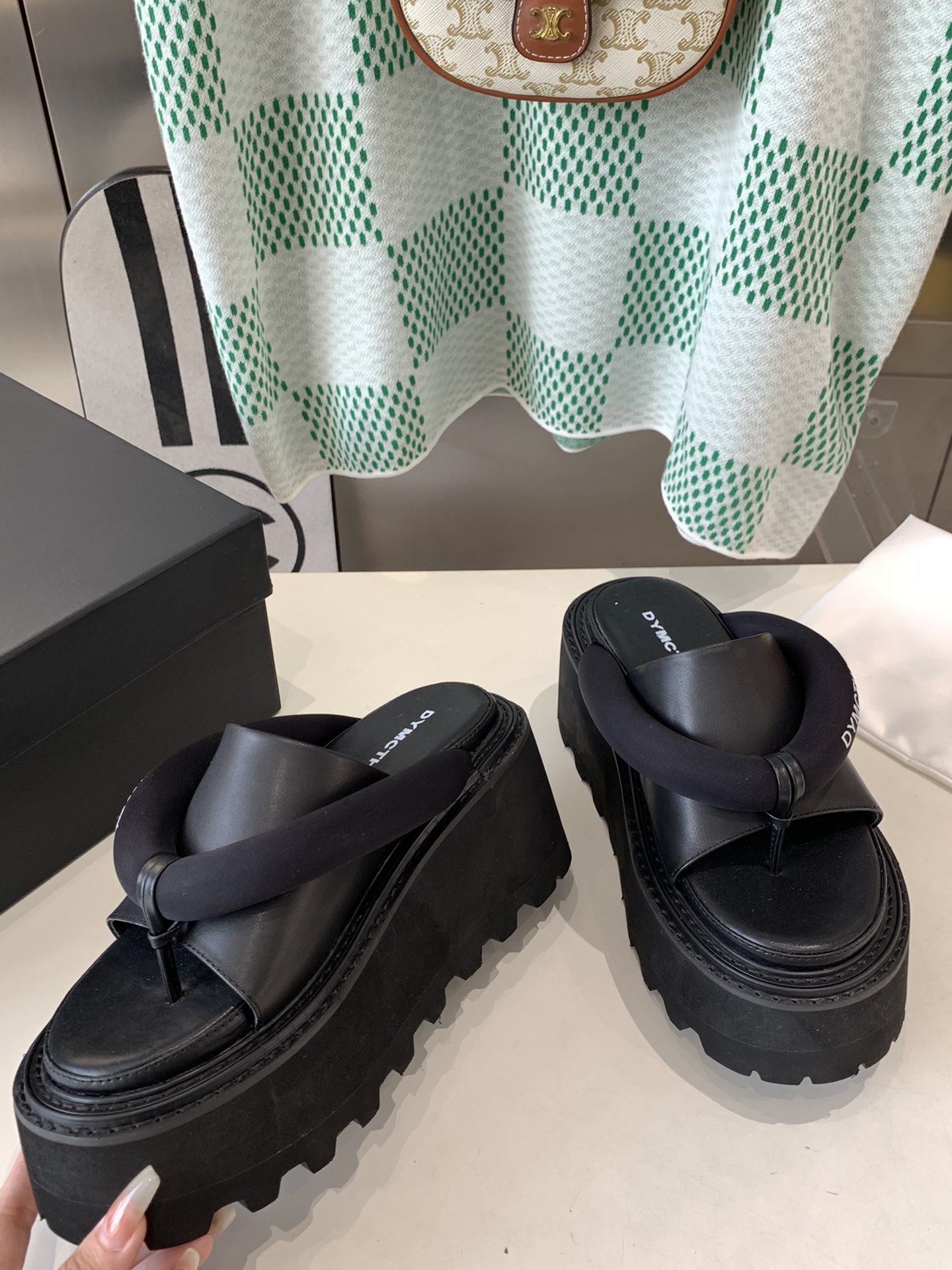 DYMONLATY2023SS Platform Slippers: Comfortable, Stylish, and Height-Boosting - 图片 5